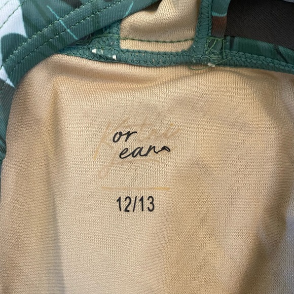 Kortni Jeane swim top tropical leaves 12/13 girls - Picture 3 of 3